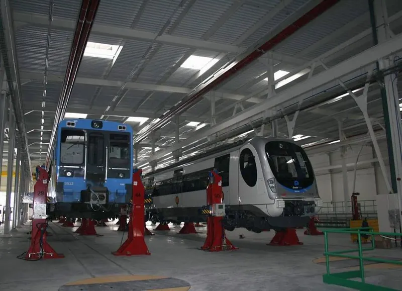 Calefacción de taller ferroviario en Cocheras Euskotren Lebarrio, Bizkaia (2011)