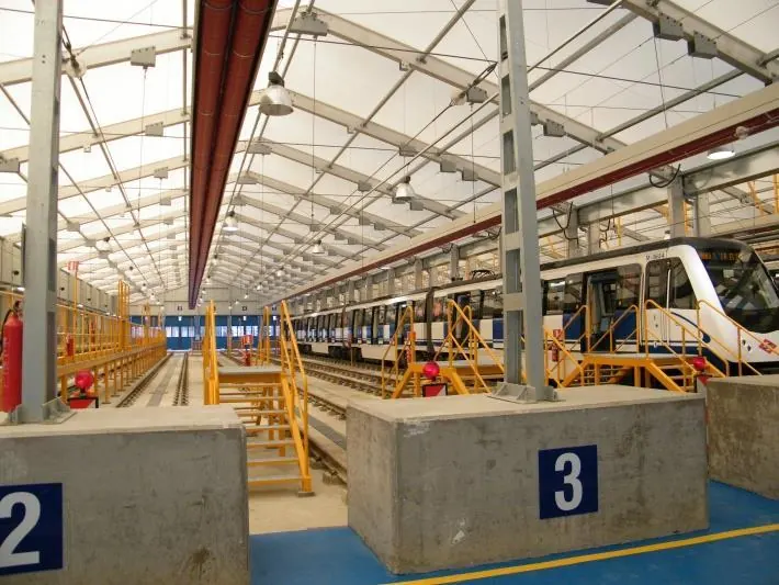 Calefacción de taller ferroviario en Cocheras Ventas, Metro Madrid (2010)