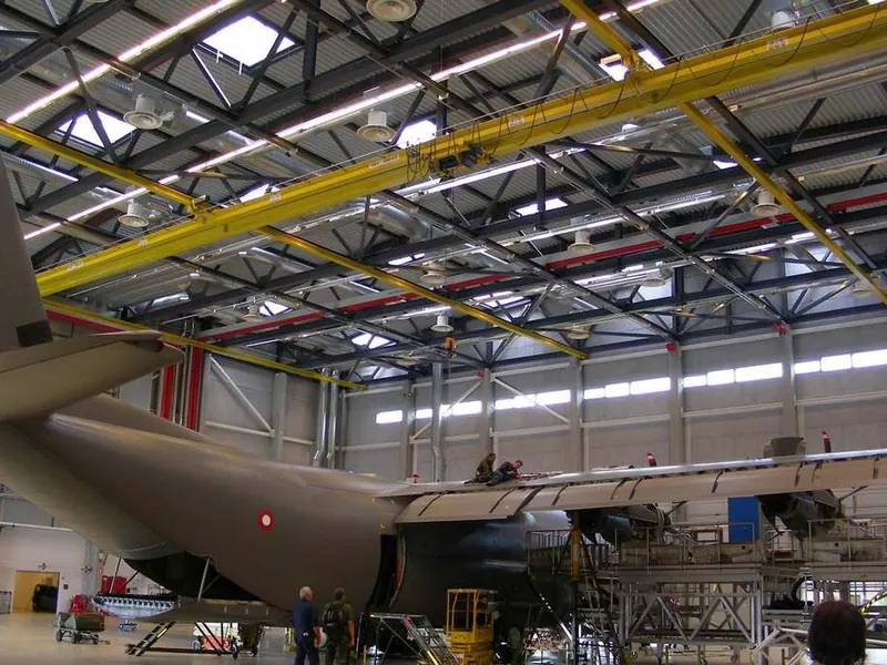 Calefacción de hangar en Hangar Aalborg 2, Dinamarca