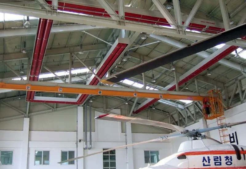 Calefacción de hangar en Hangar Corea Sur, Corea del Sur
