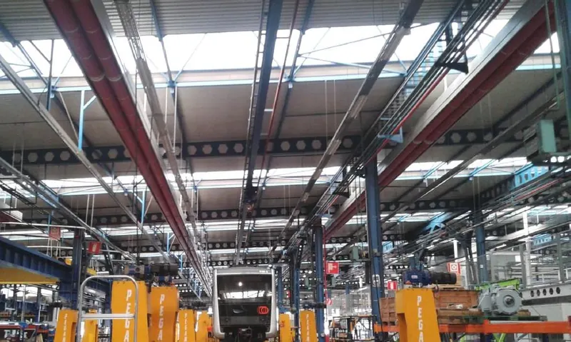 Calefacción de taller ferroviario en Talleres Metro Bilbao, Bizkaia