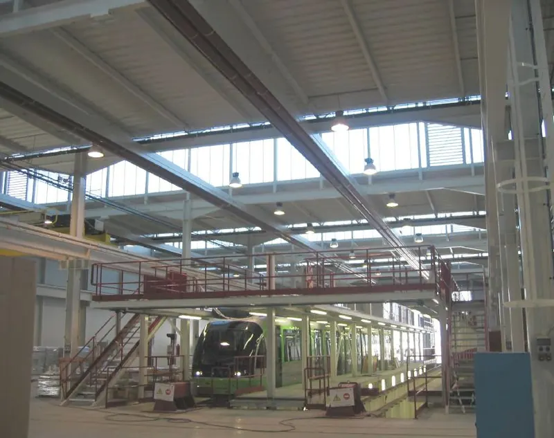 Calefacción de taller ferroviario en Talleres Tranvía, Vitoria